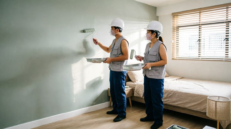 Singapore HDB bedroom painting service