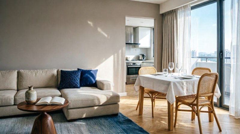 Premium finished Singapore condo or HDB living space